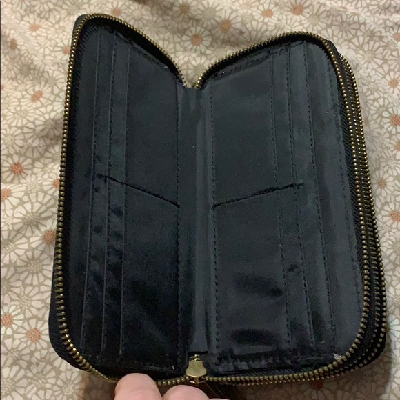 Blue white orange grey cat wallet with strap - Picture 3 of 4